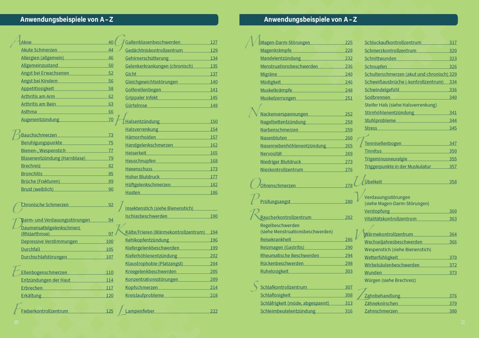 Olaf Kandt´s Buch Die Heilkraft der Gitterpflaster als pdf zum Download | Übersicht Anwendungsbeispiele von A-Z