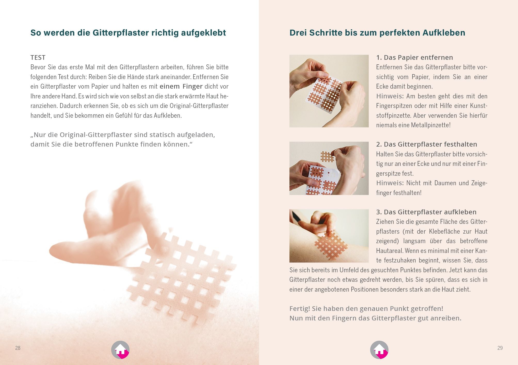 Olaf Kandt´s Buch Die Heilkraft der Gitterpflaster | So werden Gitterpflaster richtig aufgeklebt