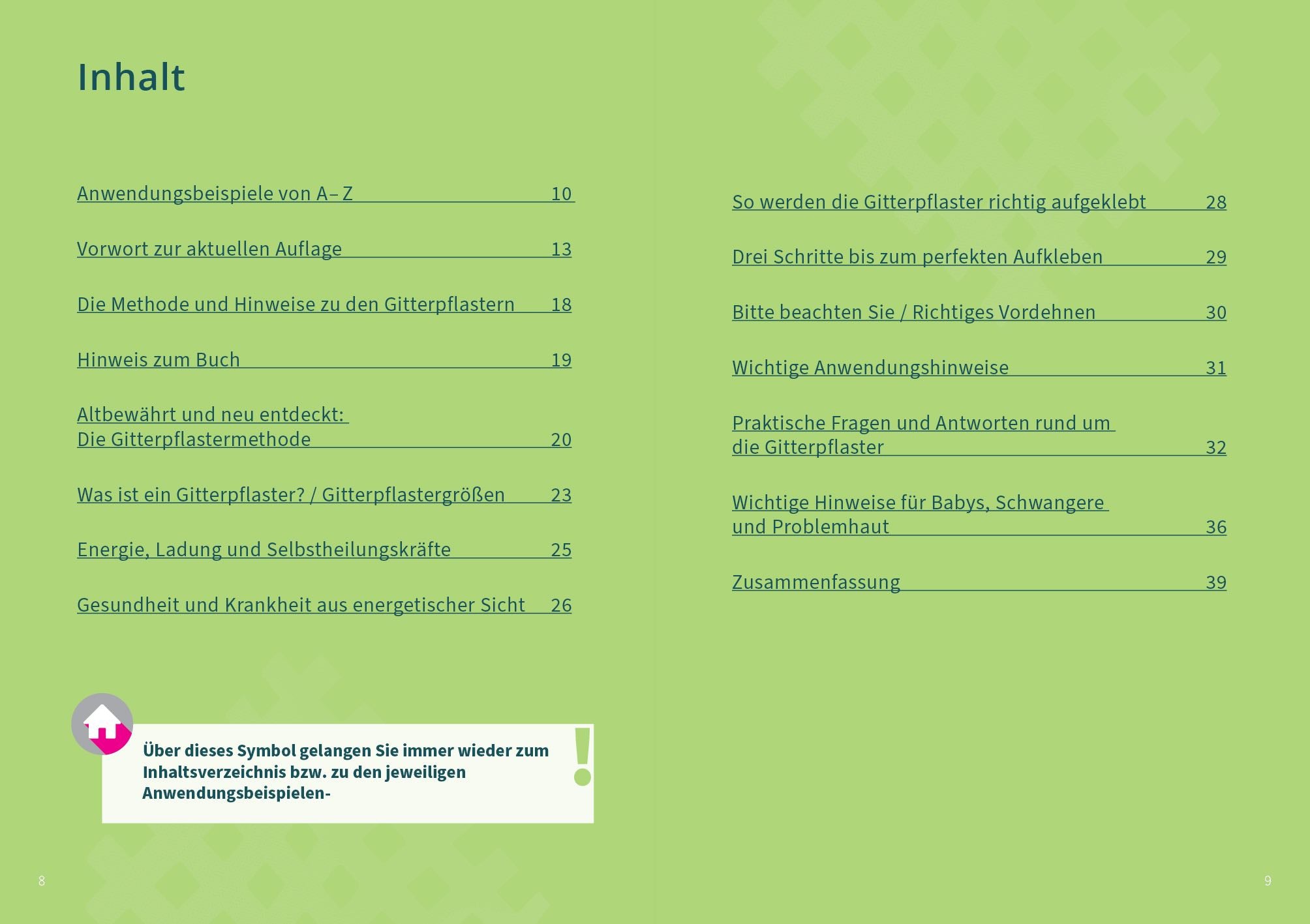Olaf Kandt´s Buch Die Heilkraft der Gitterpflaster als pdf zum Download | Inhaltsverzeichnis