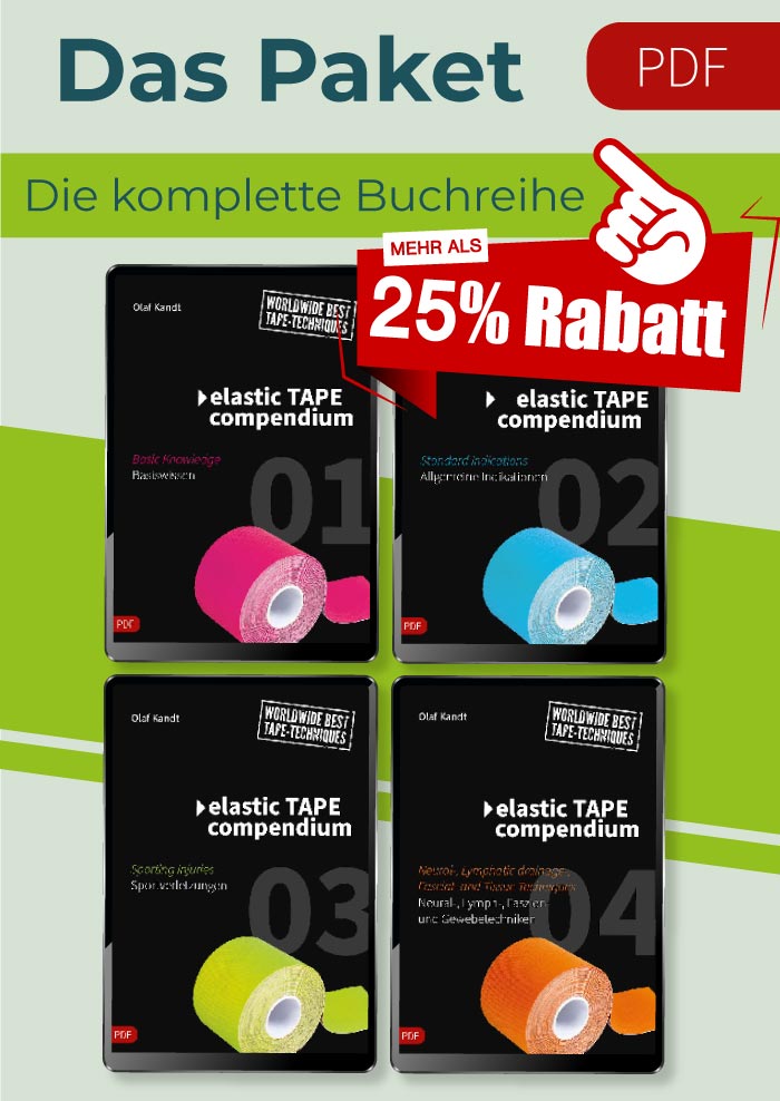 Olaf Kandt Bundle | Alle 4 Bände elastic TAPE compendium 01-04 als pdf | Lerne Kinesiologisches Tapen