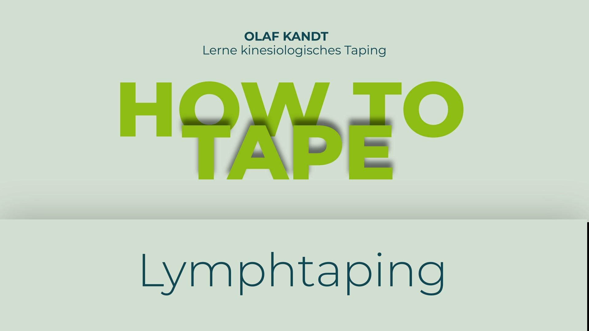 Trailer Olaf Kandt Onlineseminar Lymphtaping