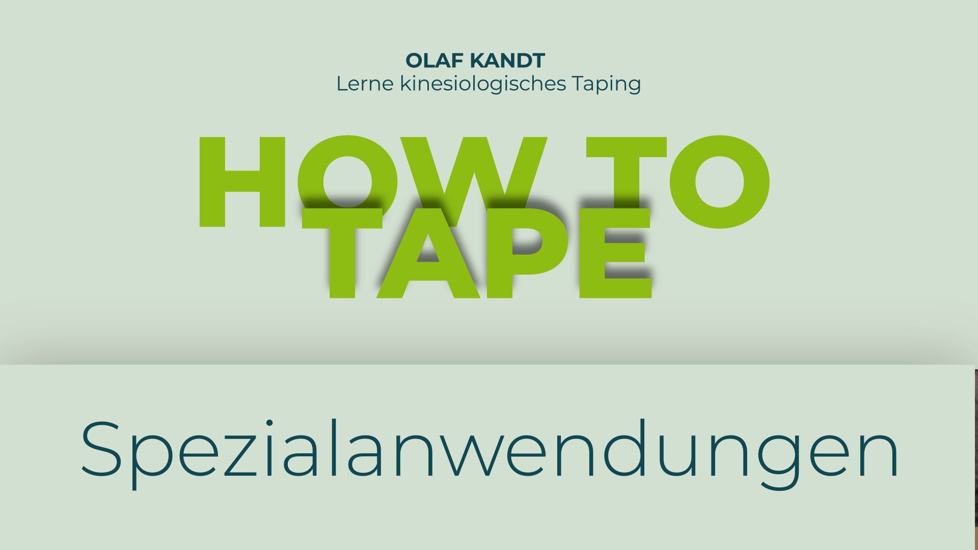 Trailer für das Onlineseminar Spezialanwendungen von Olaf Kandt