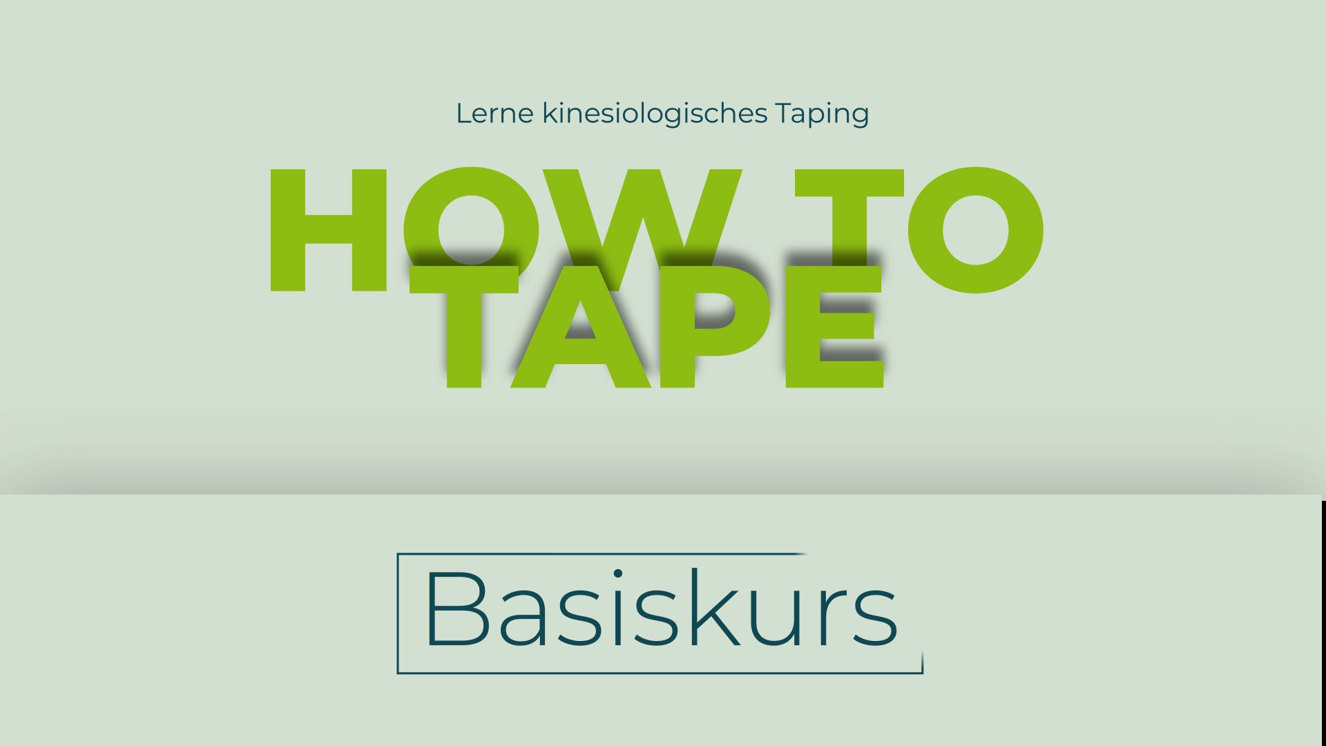 Trailer Onlineseminar "Kinesiologisches Taping - Basiskurs" von Olaf Kandt